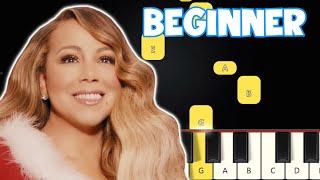 All I Want For Christmas Is You - Mariah Carey | Beginner Piano Tutorial | Easy Piano