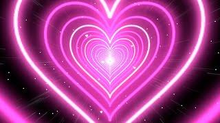 Heart BackgroundPink Tunnel Heart Background Screensaver Video Effects - Heart Lights Background