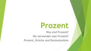 Mathe: Prozent einfach und kurz erklärt