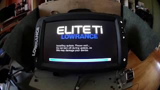 How to update (Software Upgrade)  your Lowrance Elite TI  fishfinder/chartplotter  4K