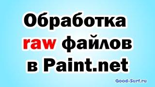 Обработка raw файлов в Paint.net