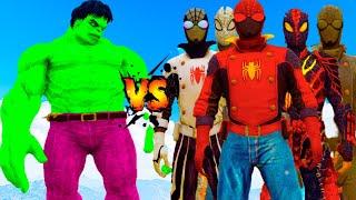 Savage Hulk Vs Team Spider- Man -  Epic Battle | Creative Gaming