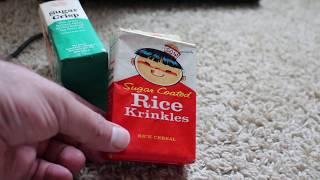 1963 Post Single Serve Cereal RICE KRINKLES and SUGAR CRISP Boxes