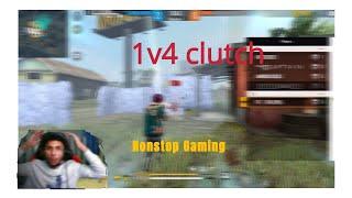 #nonstopgaming 1v4 Clutch Free Fire #nonstopgaming #nonstopgaming
