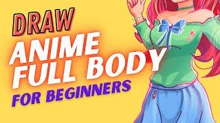 DRAWING ANIME FULL BODY POSE FOR BEGINNERS | ANIME DRAWING TUTORIAL |  ARTMA