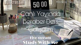 Study With Me | Benimle Çalışın 2x50 Pomodoro | TUS günlükleri