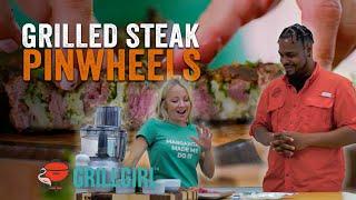 Pesto and Provolone Steak Pinwheel Recipe | GrillGirl Robyn Lindars