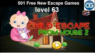 [Walkthrough] 501 Free New Escape Games level 63 - Child Escape From House 2 - Complete Game