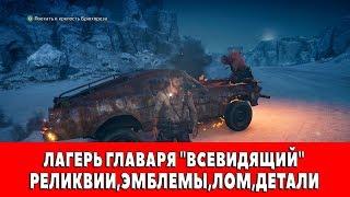 MAD MAX - ЛАГЕРЬ ГЛАВАРЯ "ВСЕВИДЯЩИЙ" - ВСЕ ПРЕДМЕТЫ (РЕЛИКВИИ,ЭМБЛЕМЫ,ЛОМ)