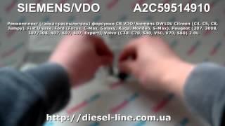 A2C59514910 Ремкомплект гайка+распылитель форсунки CR VDO Siemens DW10B