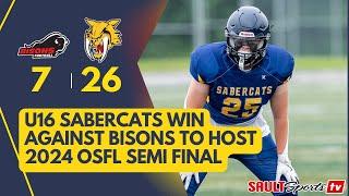 'AA' VARSITY U18 OSFL FOOTBALL | WATERLOO WARRIORS VS SAULT SABERCATS