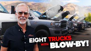 Diesel Blow-By Field Testing on EIGHT Trucks!