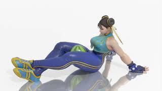 Chun Li crushing a watermelon with her thighs