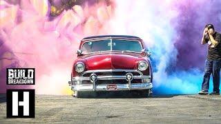 Rainbow Burnout Madness - Ford Victoria Breaks Donut Garage World Record