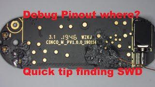 Quick tip finding an unknown Debug interface pinout (SWD) shown on the MiBand with