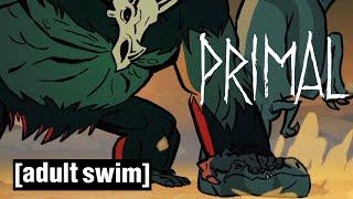 Primal | Ape-Man vs. T-Rex | Adult Swim Nordic