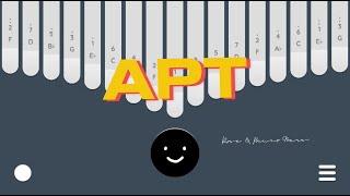 APT by ROSÉ & Bruno Mars Kalimba Cover with Easy Tabs (Keylimba App)