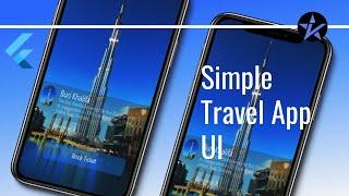 Simple Travel App UI Design Template | Flutter App UI | Beginners Tutorial