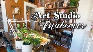 Art Vlog: Revamping my ART STUDIO!  Studio makeover + Tour