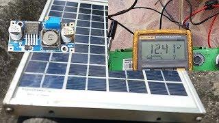 How to charge Car battery with solar panel using  LM2596