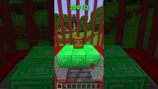 HOW TO ESCAPE MINECRAFT TRAPS -269 IQ VS 269 IQ(WITH INSANE) #shorts #minecraft