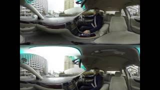 3D360 video Inside Car shot on 4XGoPro rig