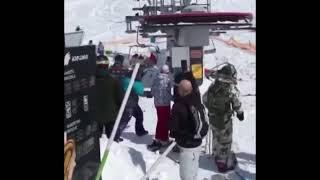 Чп в Грузии !Жесть! Осторожно ненормативная лексика 18+. Accident in Gudauri, Georgia Ski