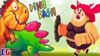 Dino Bash #4 БОСС ТРОГЛОДИТОВ и НОВЫЙ ДИНОЗАВР СТЕГО в Мультяшной игре Дино Беш от Cool GAMES