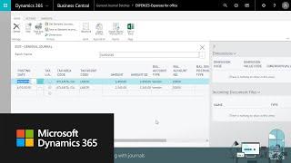 How to work with journals in Dynamics 365 Business Central