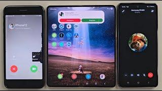 FaceTime & WhatsApp Incoming calls at the Same Time Samsung Galaxy ZFold4 iPhone 8plus