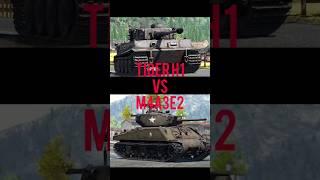 Tiger H1 vs M4A3E2 Jumbo warthunder comparison #shorts