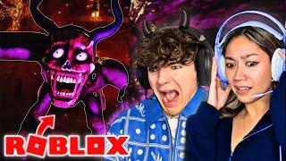 Forcing Her To Play ROBLOX HORROR GAMES!