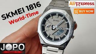 SKMEI 1816 Wold Time CasiOak Homage Watch Full Review Fashion Watch│Skmei Watch Review│Subtitles