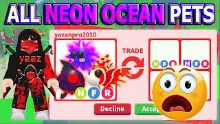 HUGE WINS  I TRADED ALL NEW NEON OCEAN PETS  IN THE NEW ADOPT ME OCEAN UPDATE ! ROBLOX