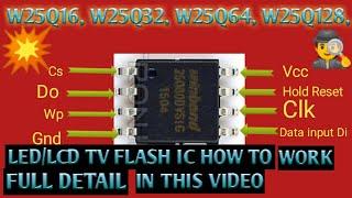 LED/LCD TV Flash Memory Ic Full Details W25Q16,W25Q32, W25Q128 BY #BABU ELECTRONICS#