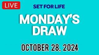 The National Lottery Set For Life Live draw results from Monday 28 October 2024 | tonight's