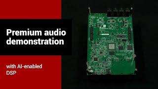 Premium audio automotive demonstration using a single SoC to tune 32+ speakers