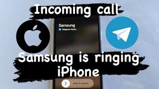 Does Samsung call an iPhone via Telegram? 