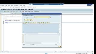 How to Define Types quicky in ABAP Report