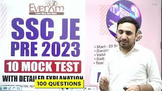 SSC JE PRE 2023 | 10 MOCK TEST | BY AVNISH SIR | EVER EXAM