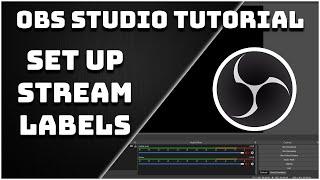 How To Set Up Stream Labels (Recent Follower, Subscriber & Many More) - OBS Studio Tutorial