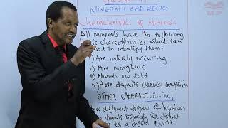 KCSE - GEOGRAPHY  - FORM 1- MINERALS & ROCKS