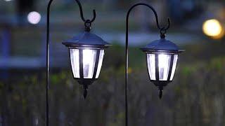 Hanging Solar Lights Dual Use Shepherd Hook Lights Outdoor Solar Coach Lights, 4 Pack