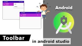 How to Create Custom Toolbar in Android Studio | Toolbar in android | option menu set in toolbar|#55