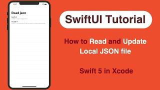 How to Read Local JSON file with List - Swift 5 in Xcode | SwiftUI Tutorial