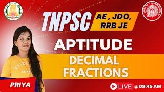 APTITUDE | DECIMAL FRACTIONS | QUESTION DISCUSSION | IN TAMIL | KTA