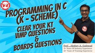 Clear your PIC KT | FY DIPLOMA KT | K - SCHEME | By Akshay Sir