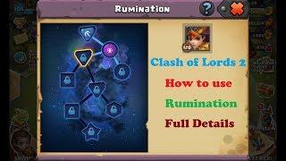 Clash of Lords 2 How to use Rumination Full Details