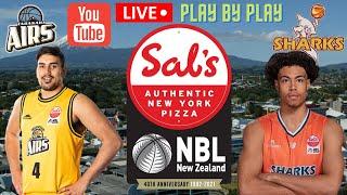 NBL New Zealand Basketball: Taranaki Airs vs Southland Sharks l Live Play By Play