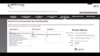 LANShack Pre-terminated Fiber Optic Assembly Builder